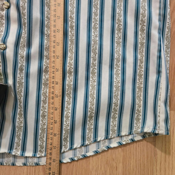 Loafers by Reed St James Mens Vintage Country Western Striped Button-Up Shirt XL - Picture 11 of 11